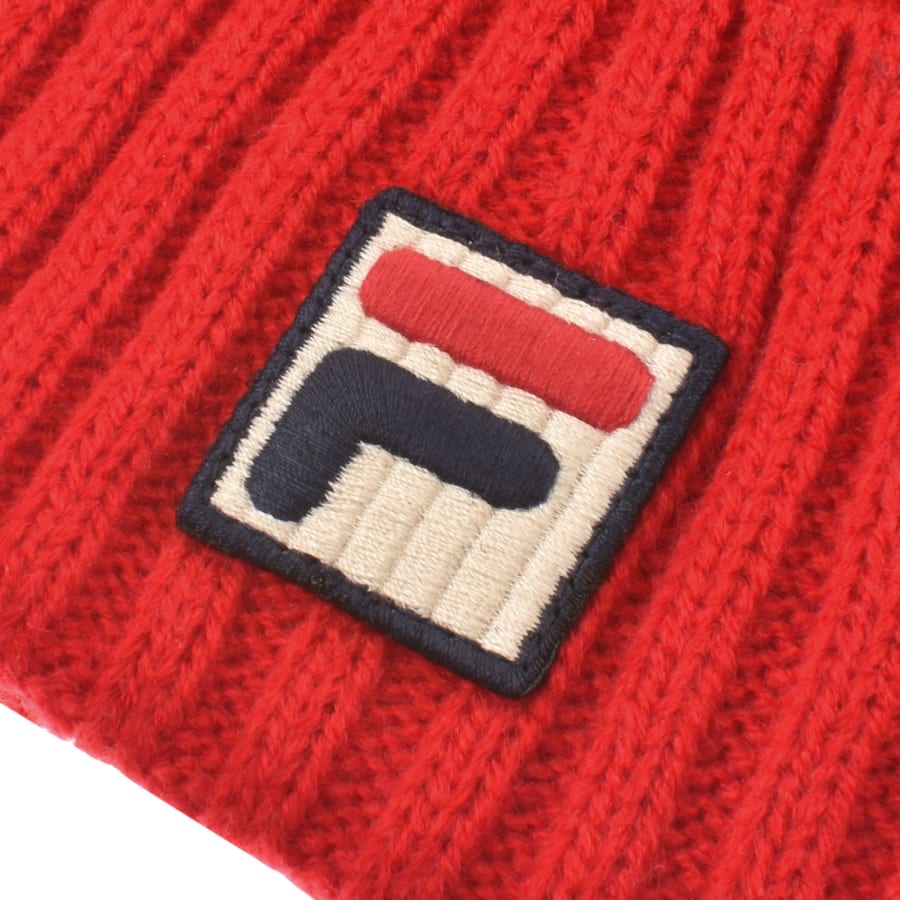 Fila Vintage Markee Beanie Hat Red Mainline Menswear Australia